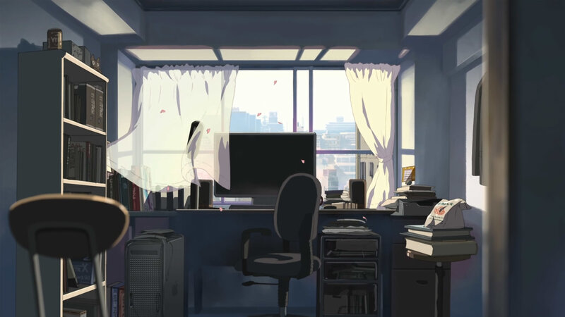 quiet study room with city view