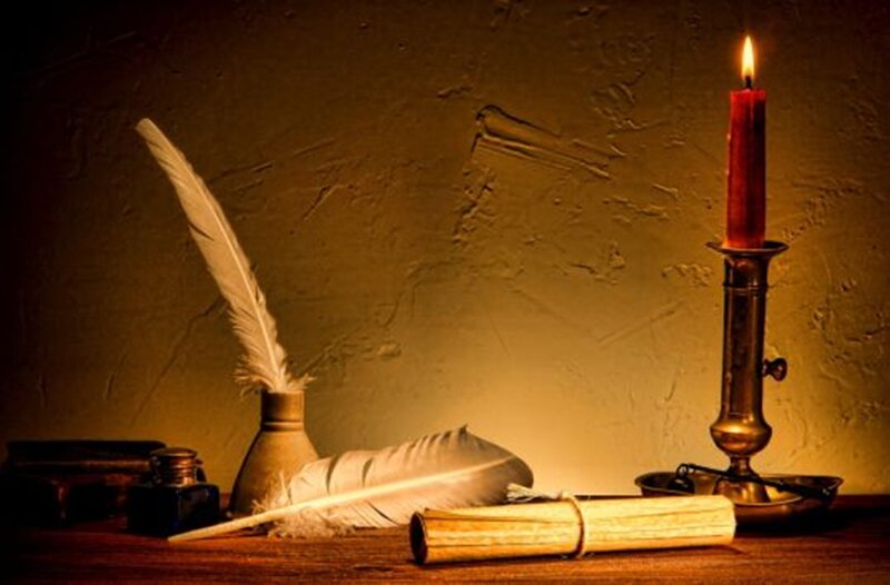 Quill Pen and Candle