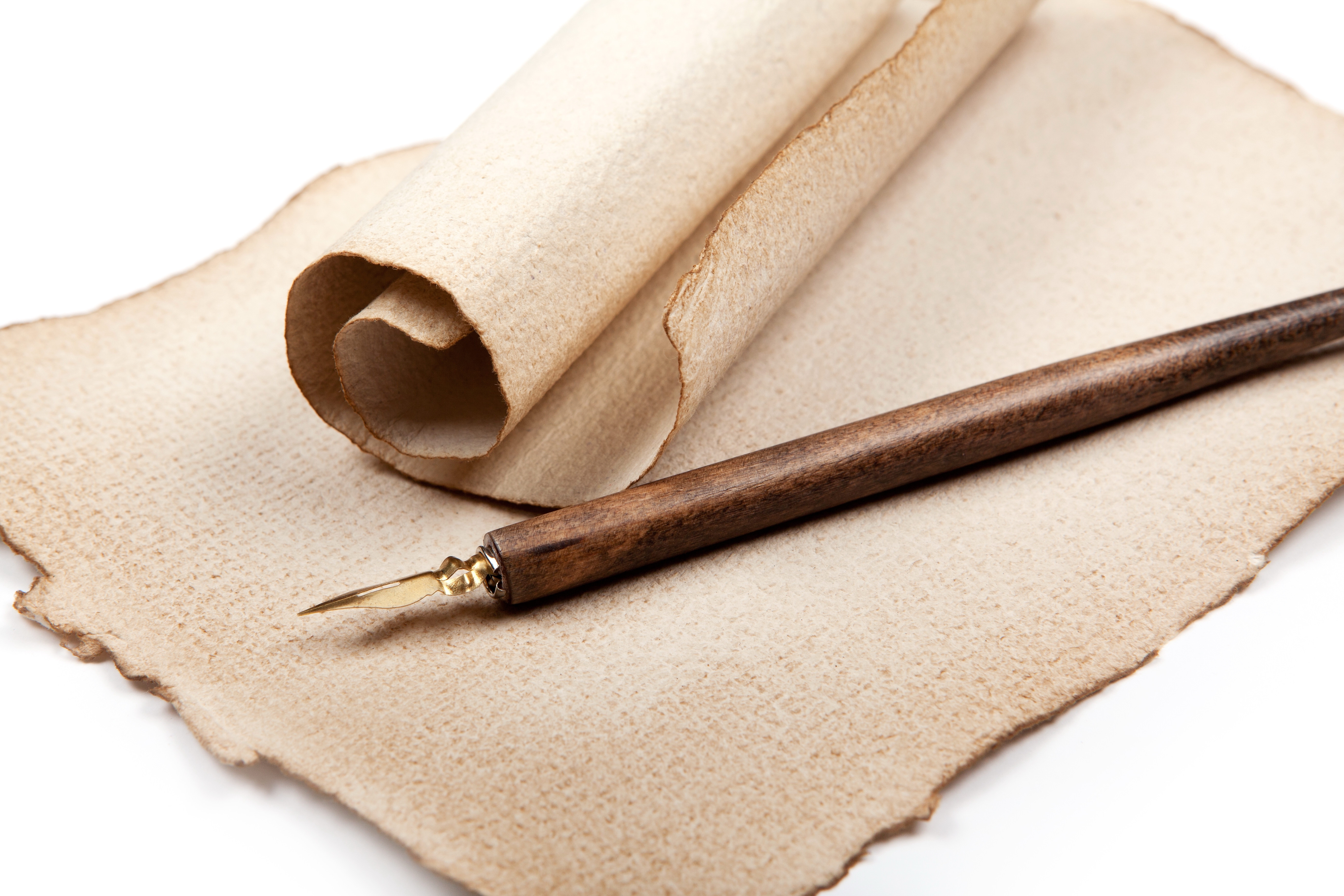 quill pen and parchment