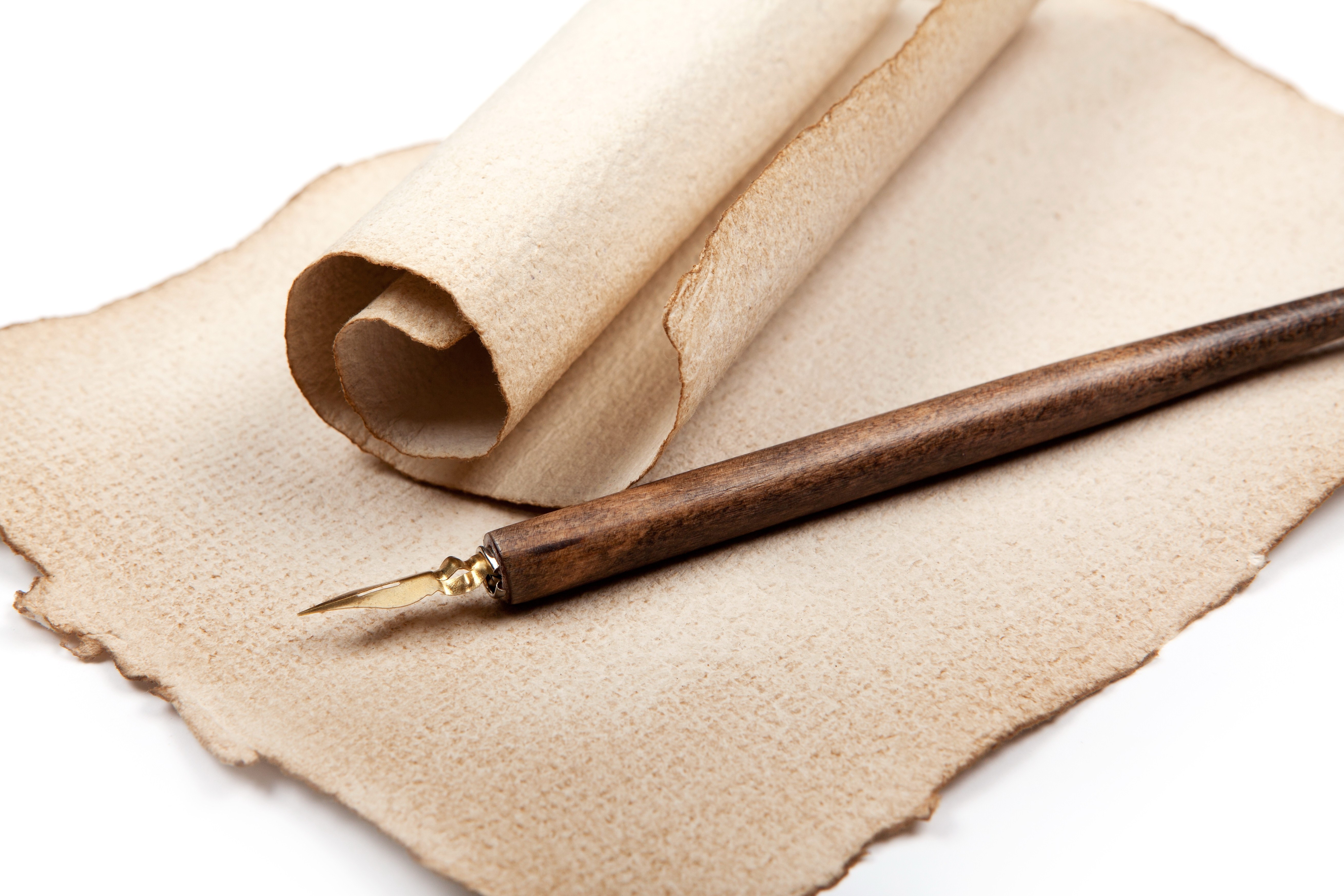 quill pen and parchment
