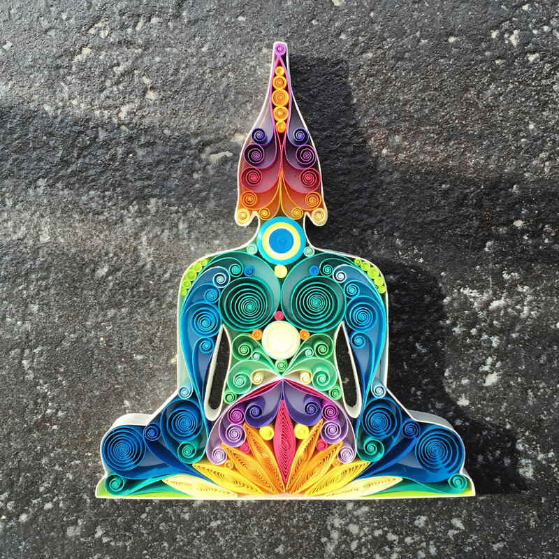 Quilled Buddha Figure