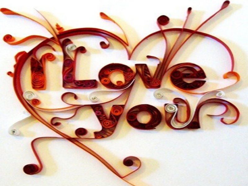 Quilled Heart with Text