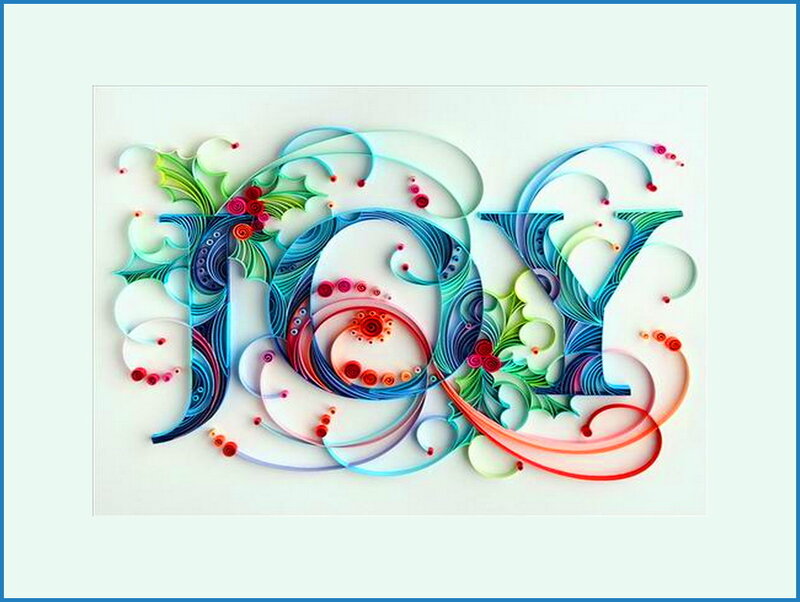 Quilled Word JOY