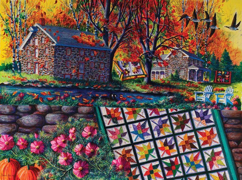 Quilt in Autumn Garden