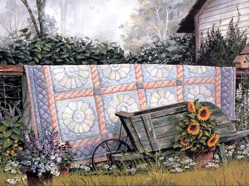 Quilt on Garden Fence