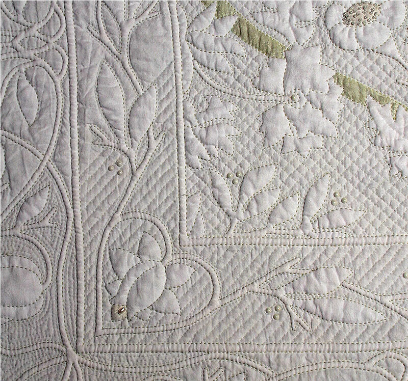 quilted floral pattern