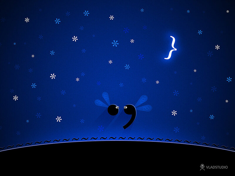 Quotation Marks in Night Sky