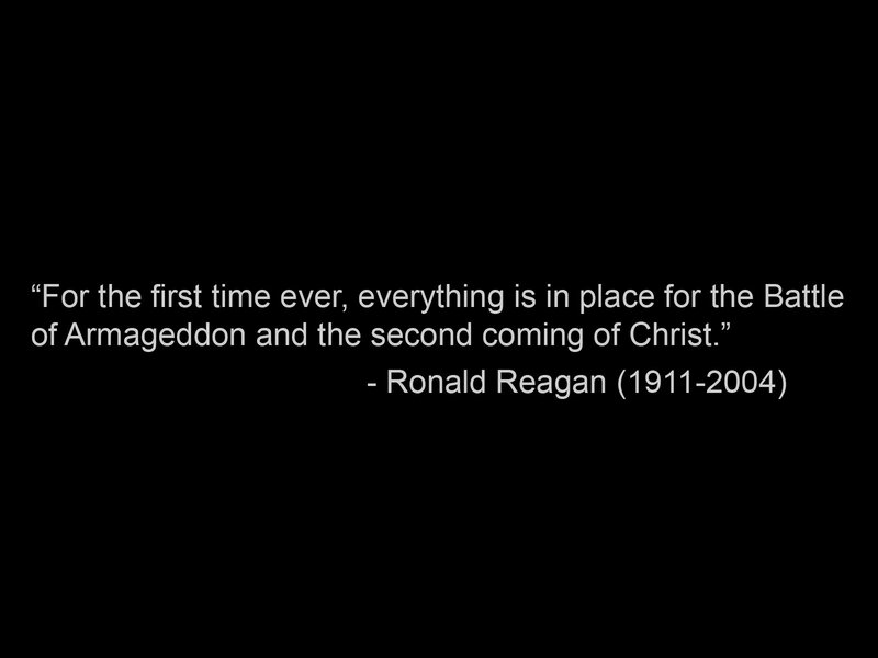 Quote about Armageddon and Christ