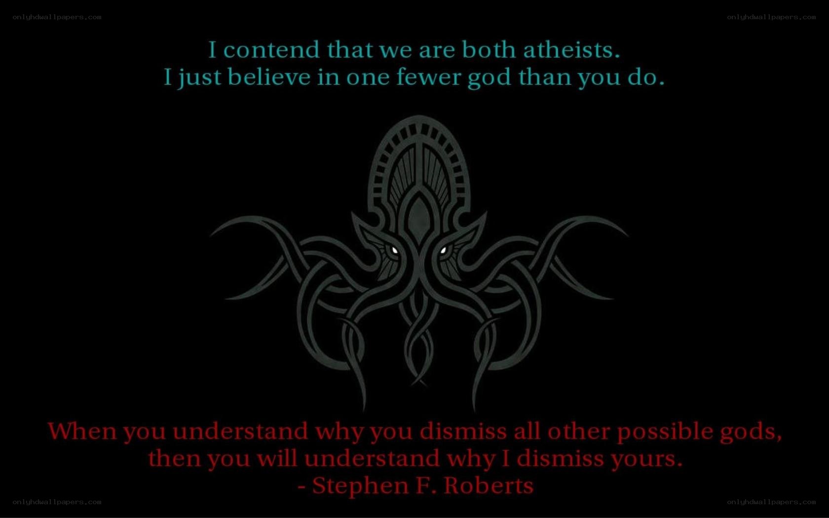 quote about atheism and gods
