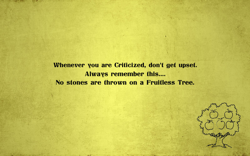 Quote about criticism