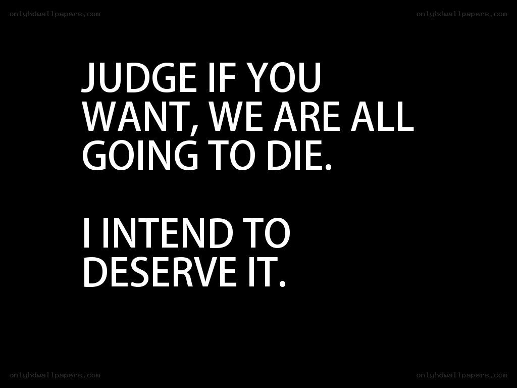 quote about death and judgment
