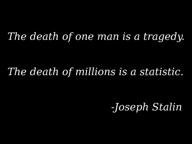 quote about death and statistics