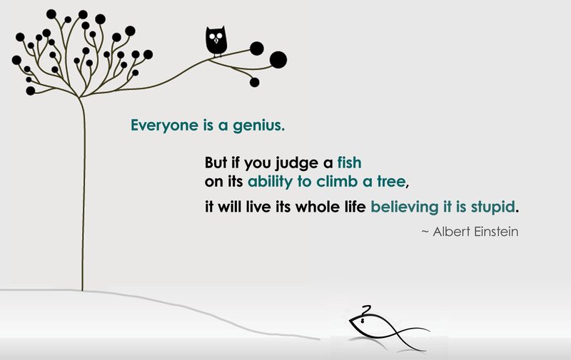 quote about genius and fish
