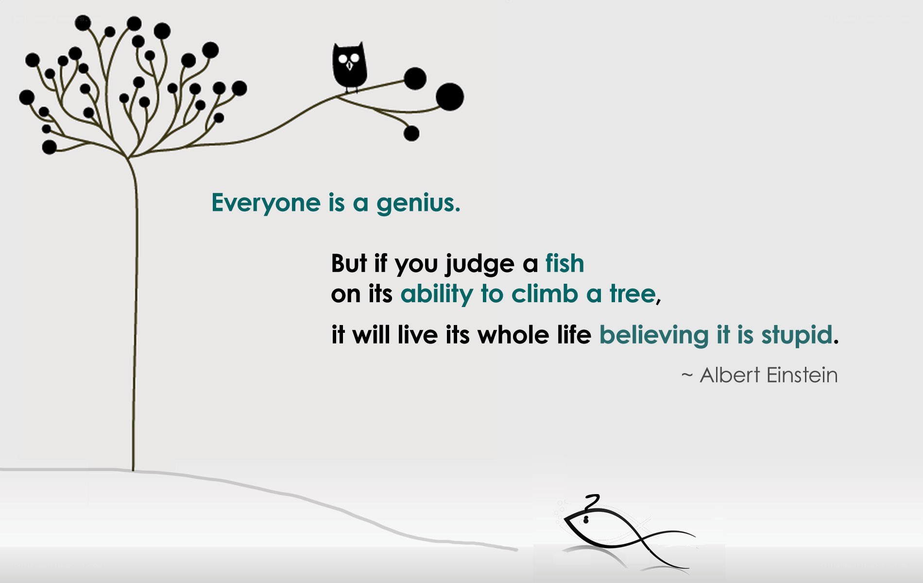 quote about genius and fish