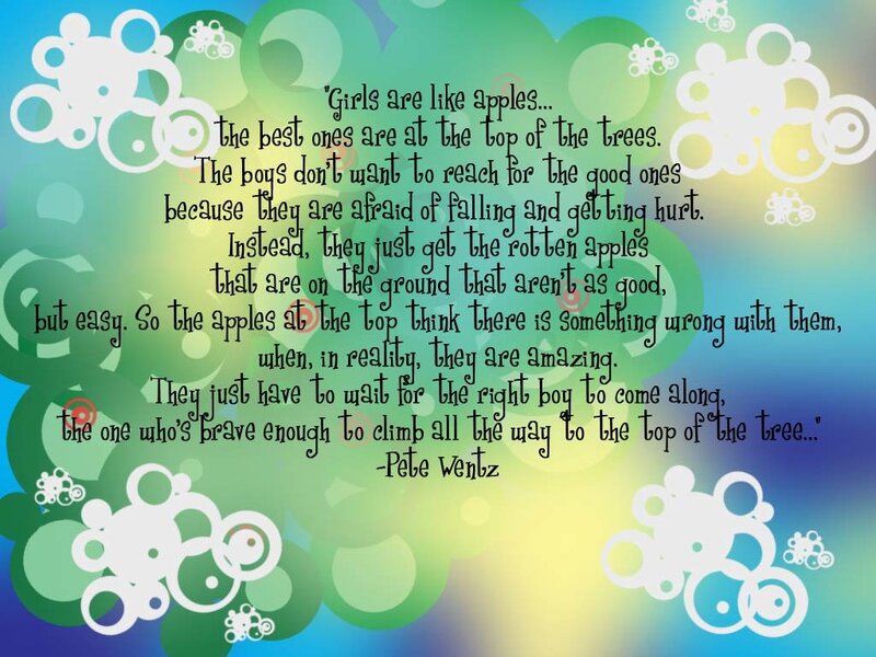 quote about girls and apples