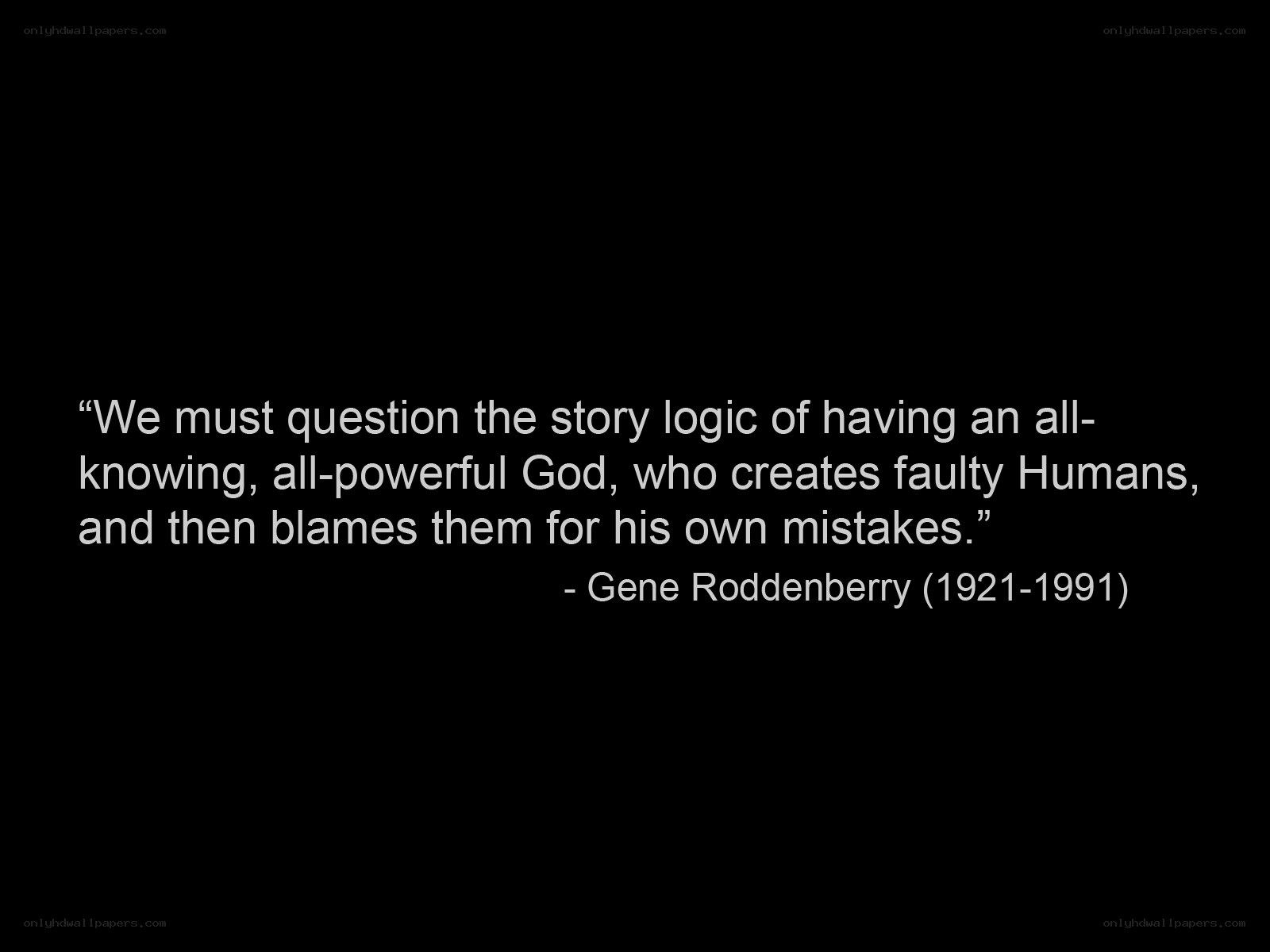 quote about god and humans
