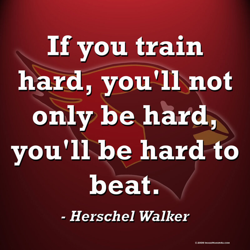 quote about hard training