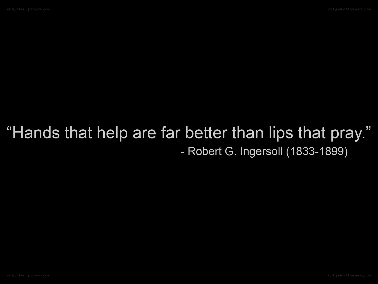 quote about helping hands