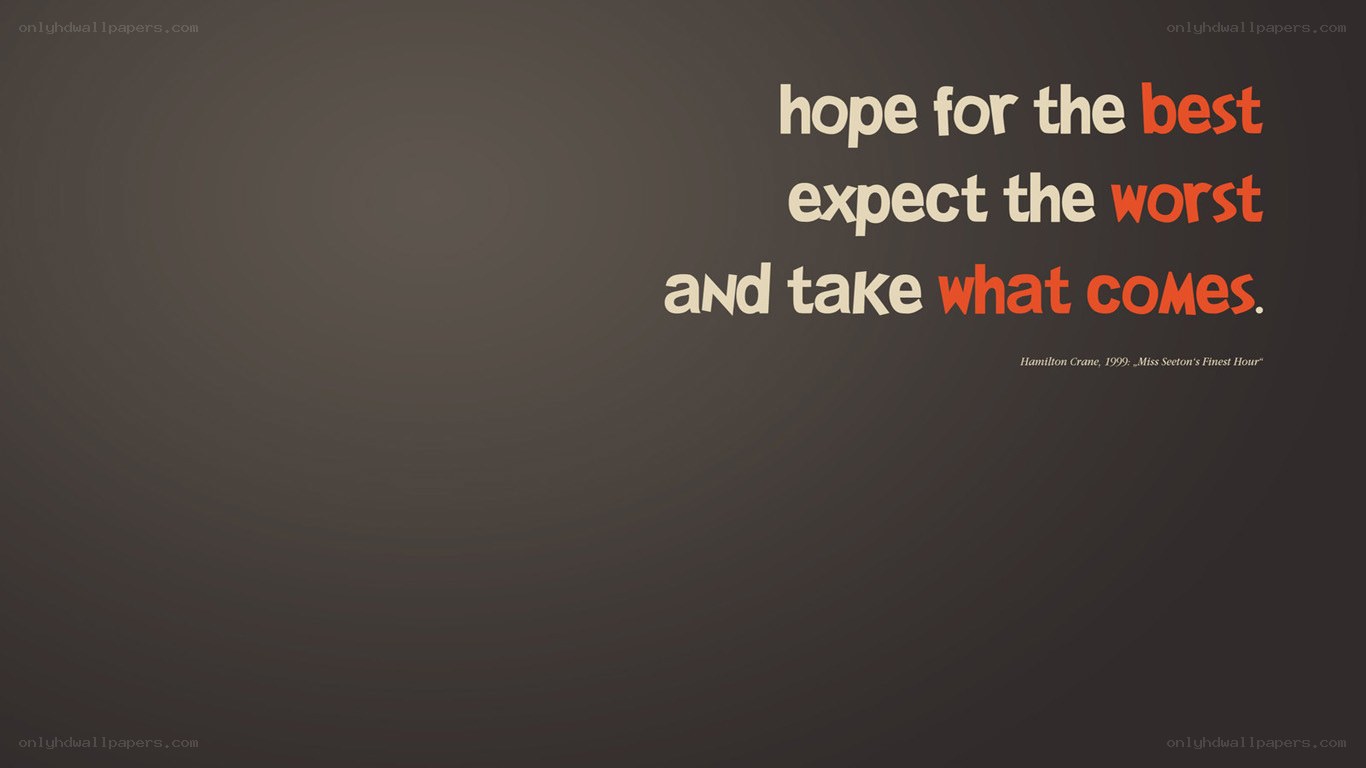 quote about hope and expectation