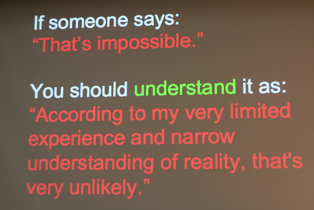 Quote about impossibility