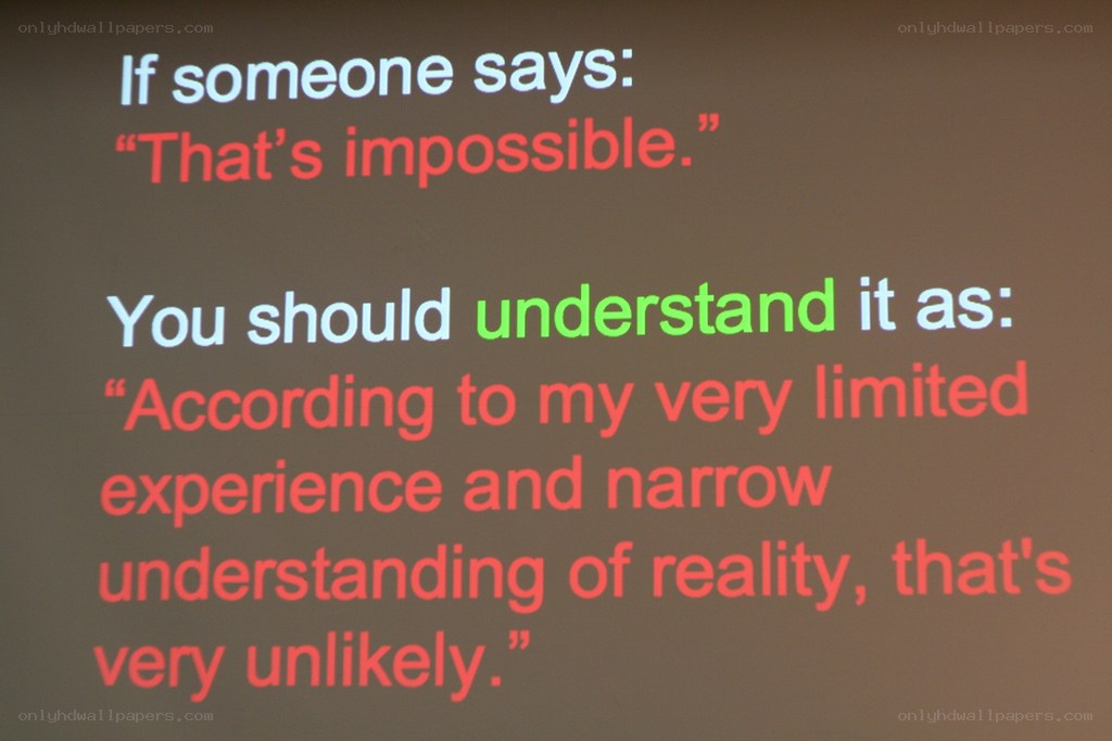 Quote about impossibility