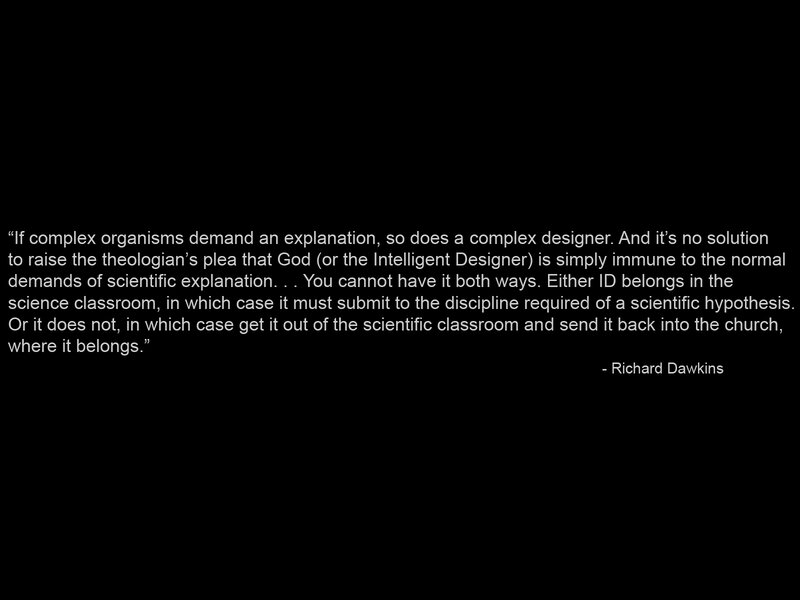 quote about intelligent design