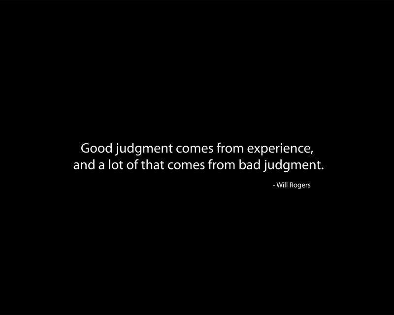 quote about judgment
