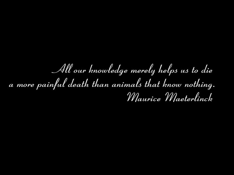 quote about knowledge and death