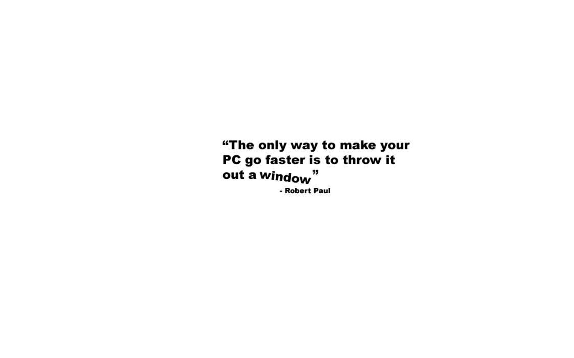 quote about PC speed