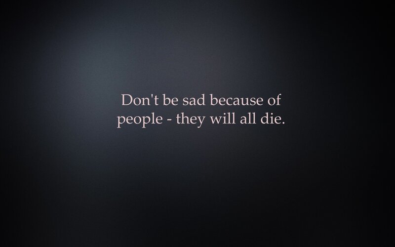 Quote about people dying