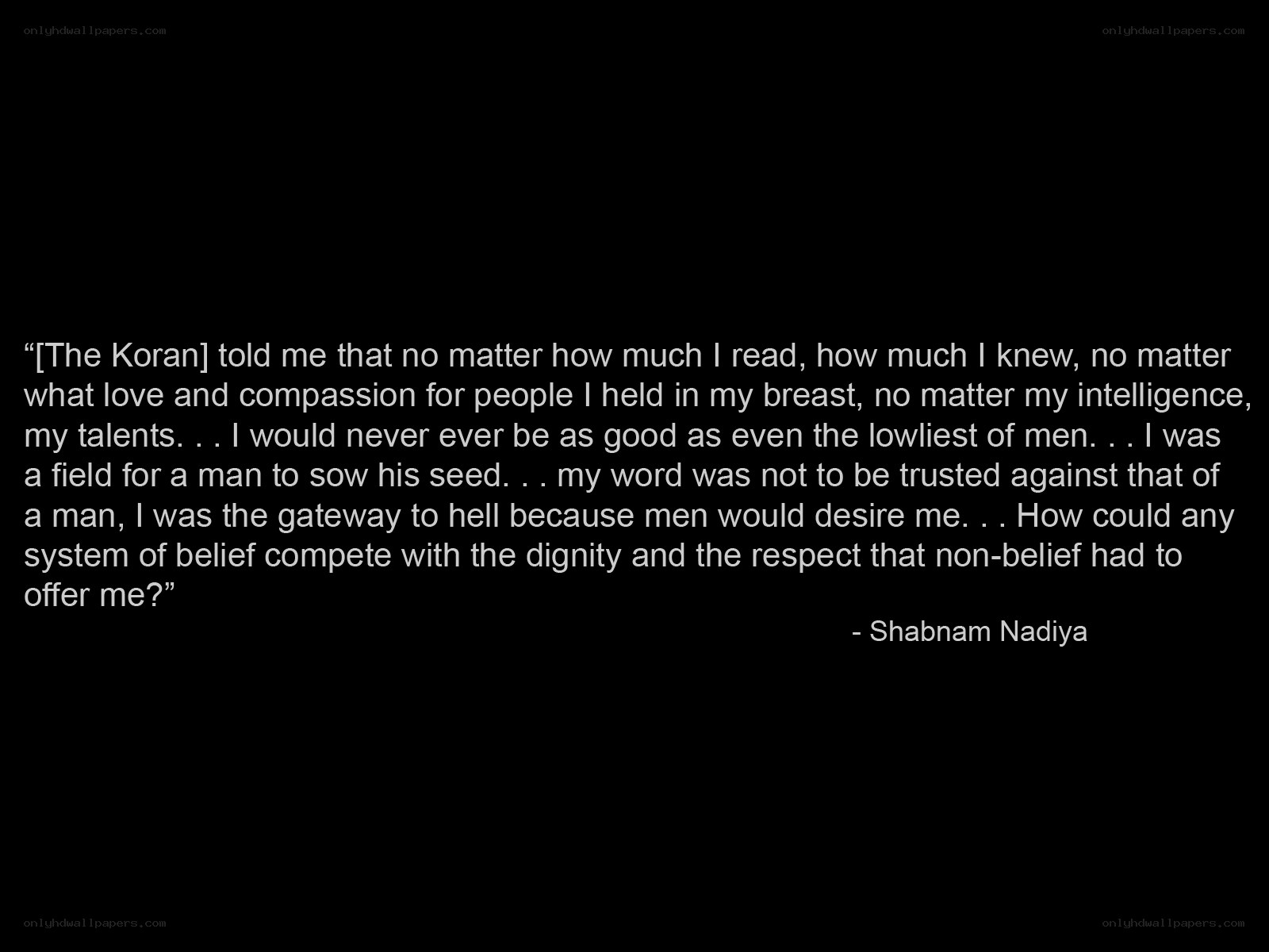quote about religion and dignity