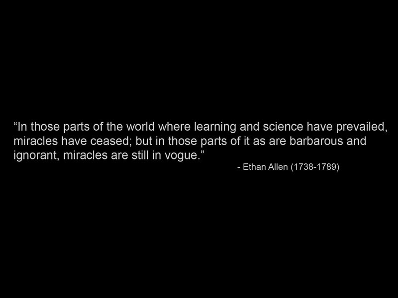 quote about science and miracles