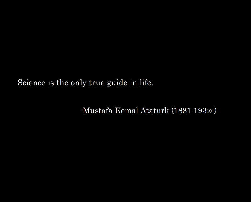 quote about science by ataturk