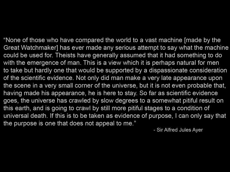 quote about universe and purpose