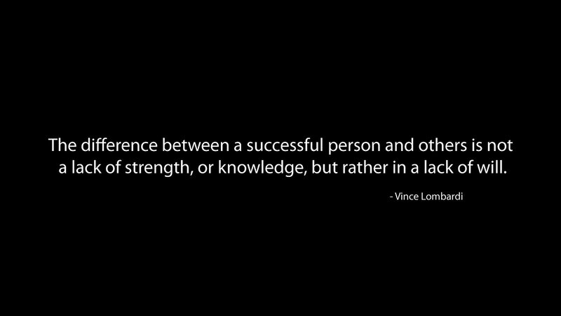 quote about will and success