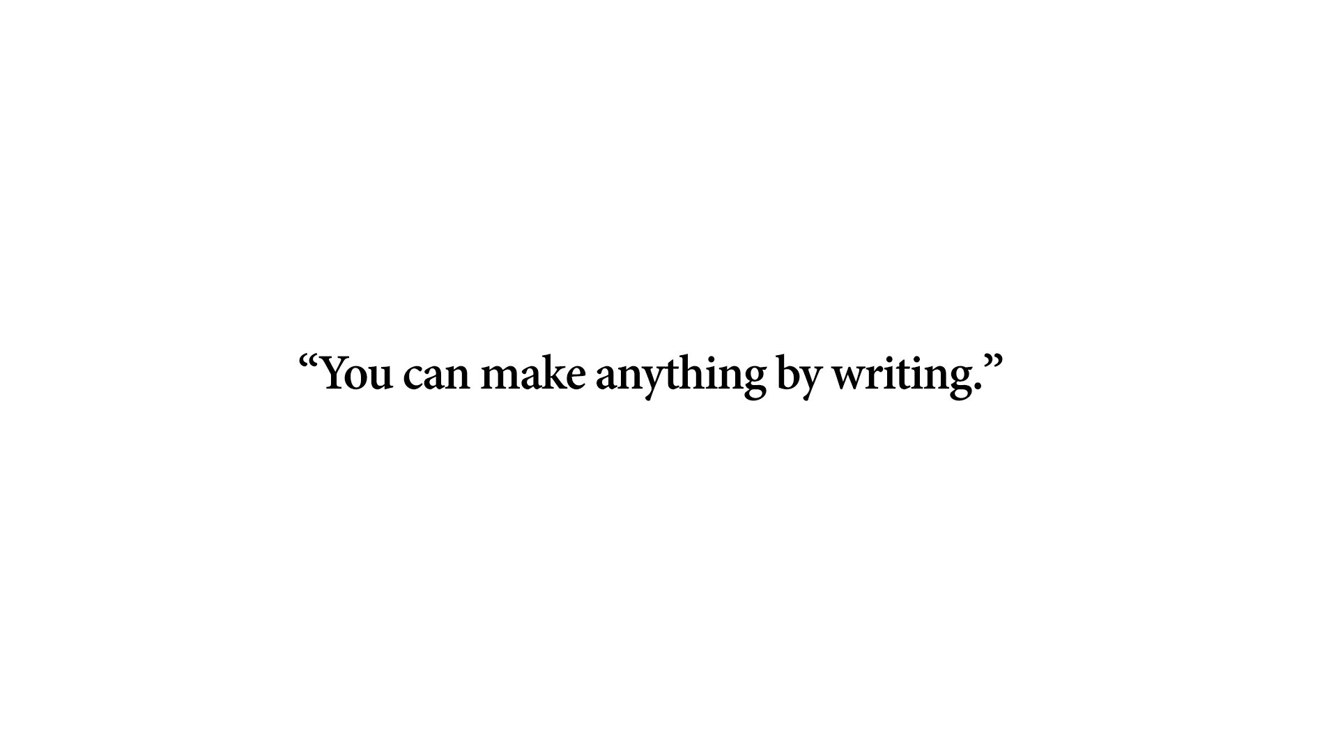 quote about writing