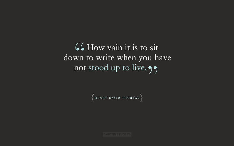 quote about writing and living