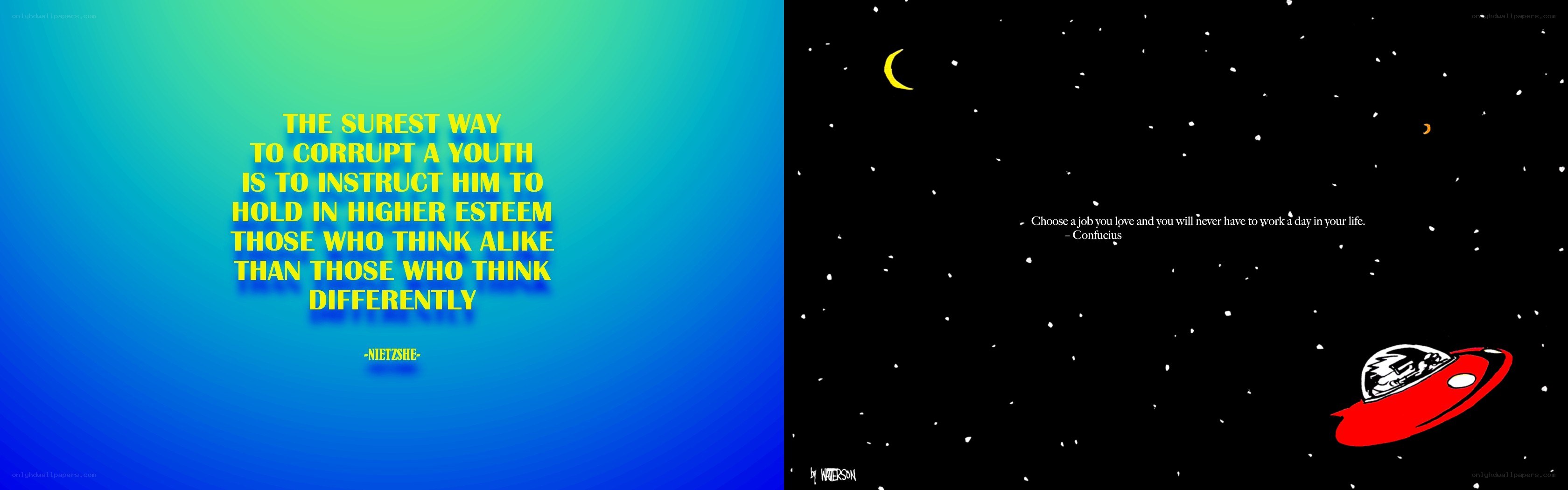 Quote collage with space theme