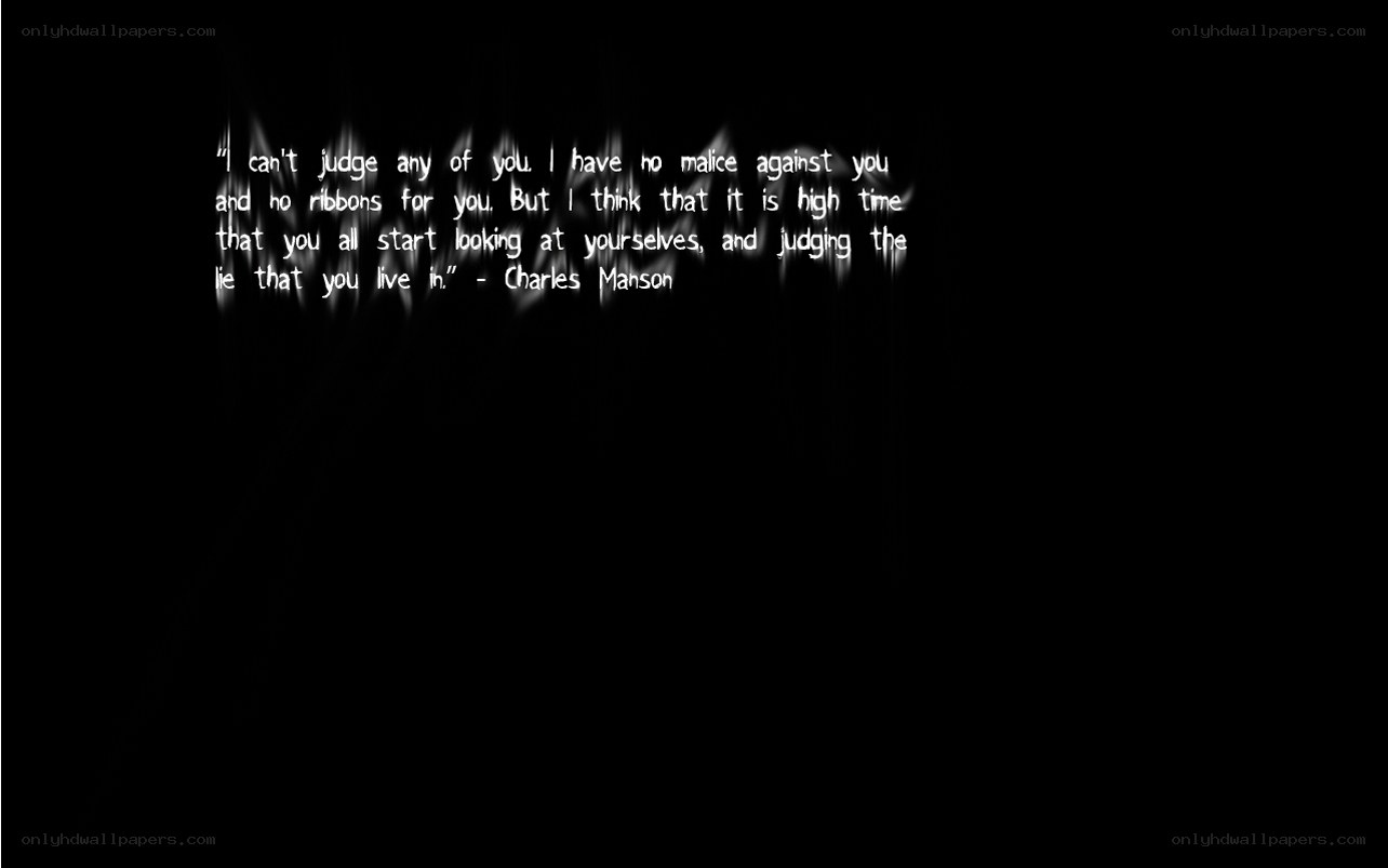 quote from charles manson