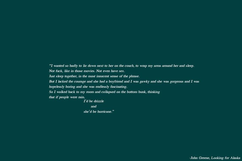 quote from looking for alaska