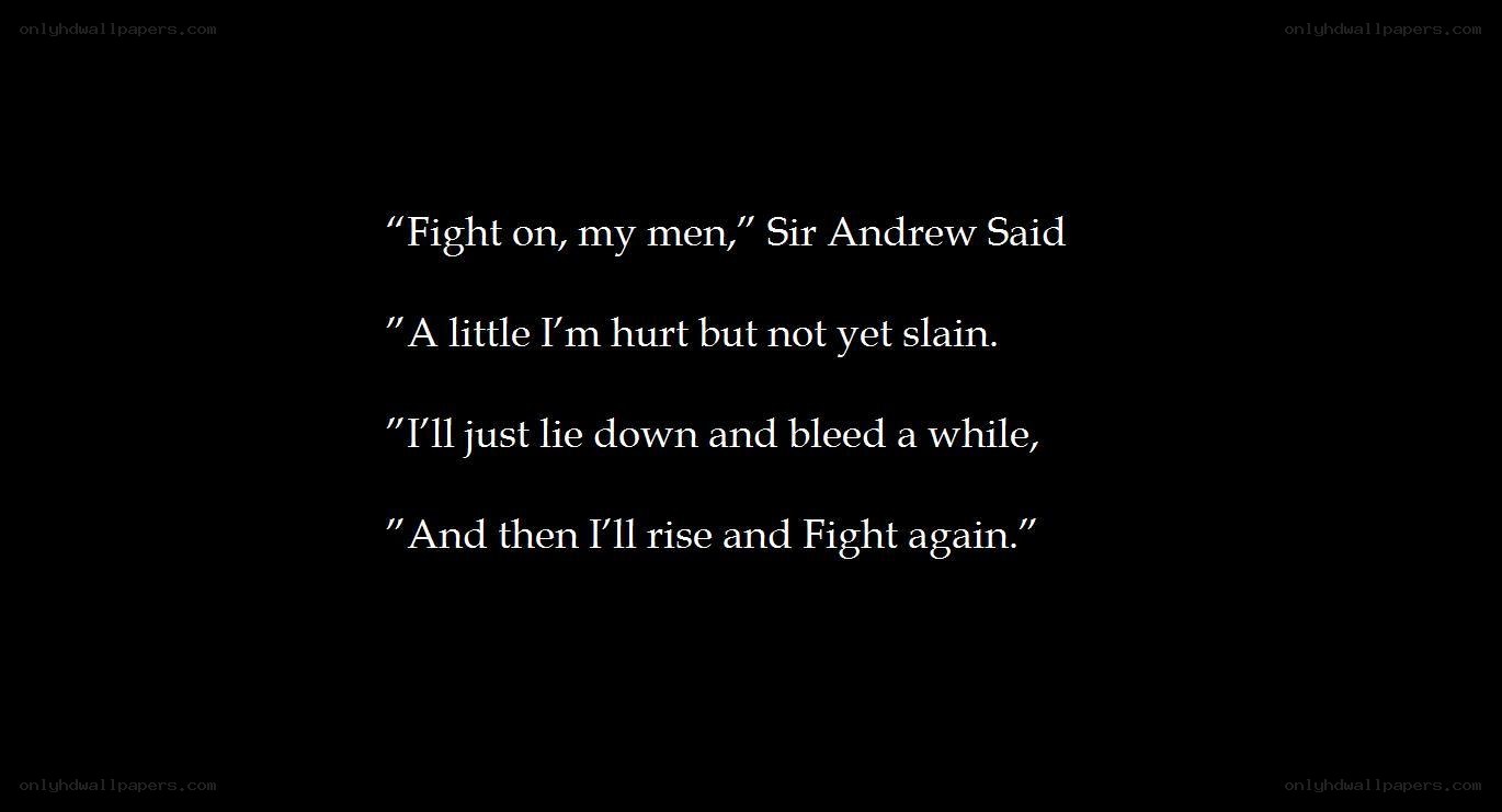 quote from sir andrew