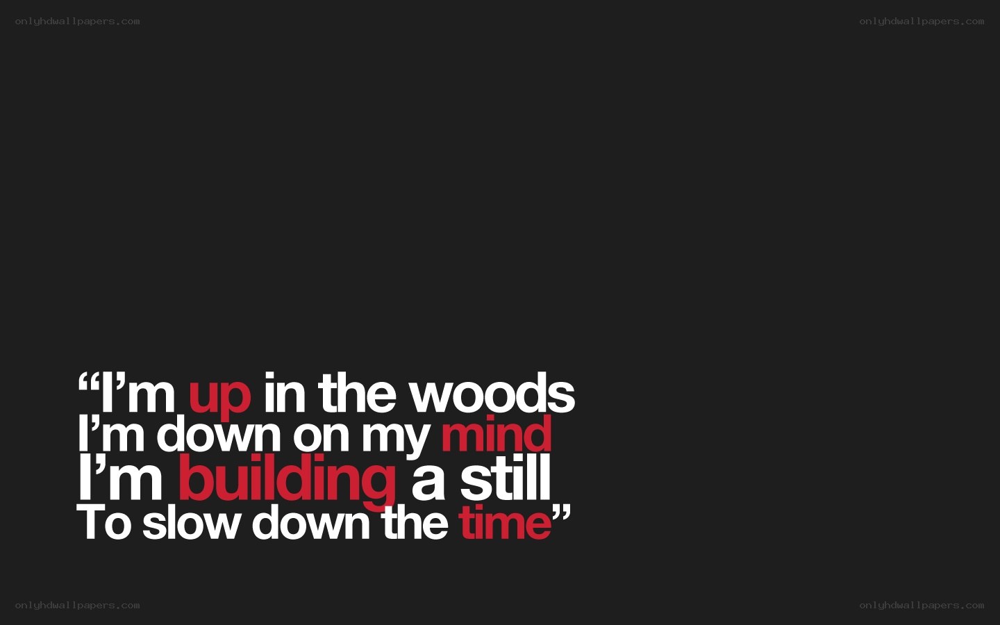 quote in the woods