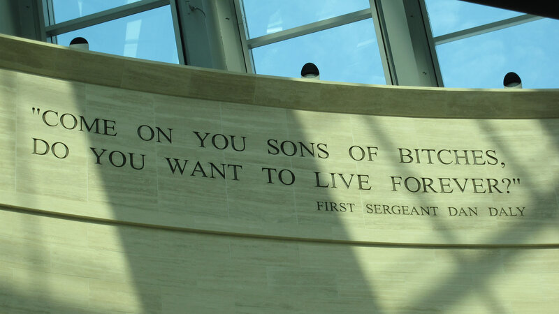 quote on a stone wall