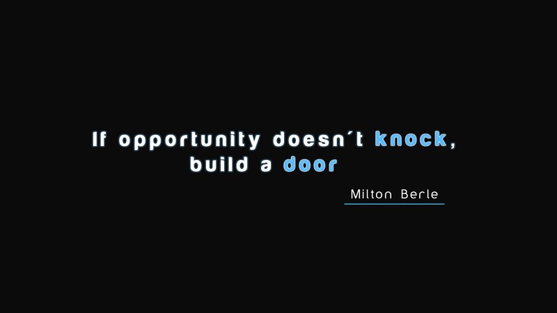 Quote on Black Background — Inspirational, Minimalist