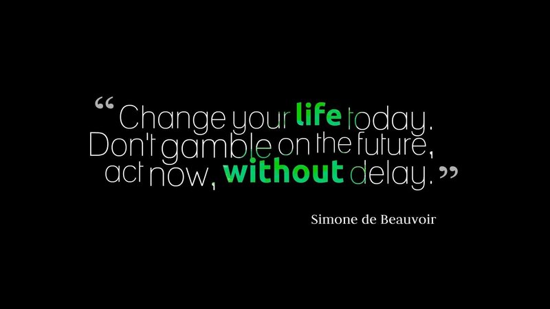 Quote on Black Background — Motivational, Minimalist