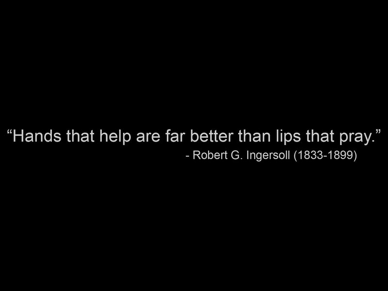Quote on Black Background — White