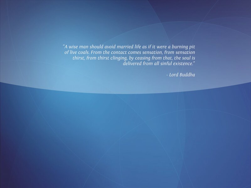 Quote on Blue Background — Calm, Abstract