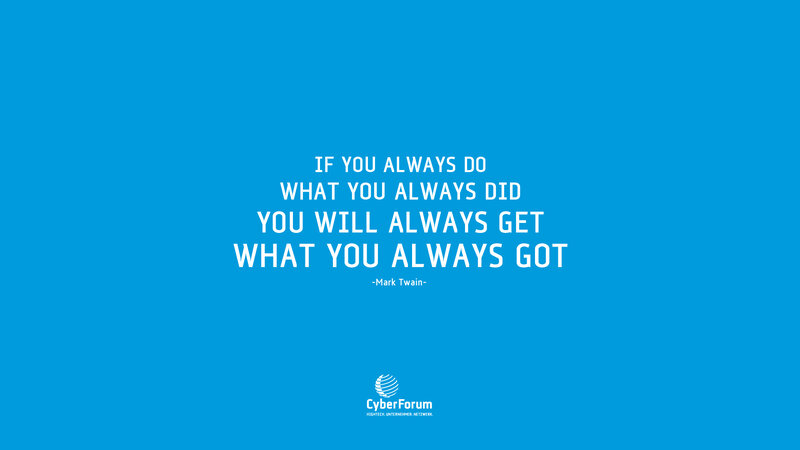 Quote on Blue Background — Calm, Minimalist, Text, Logo