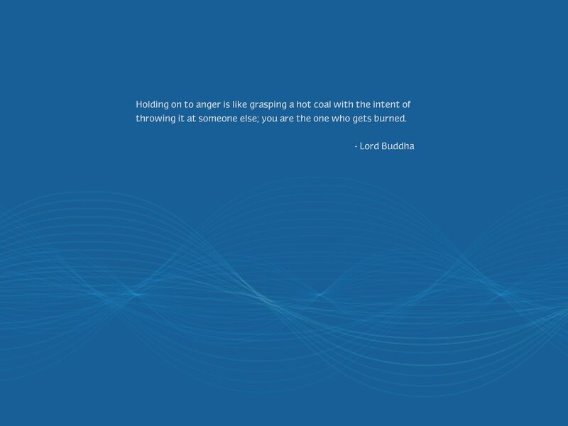 Quote on Blue Background — Calm, Minimalist, Text
