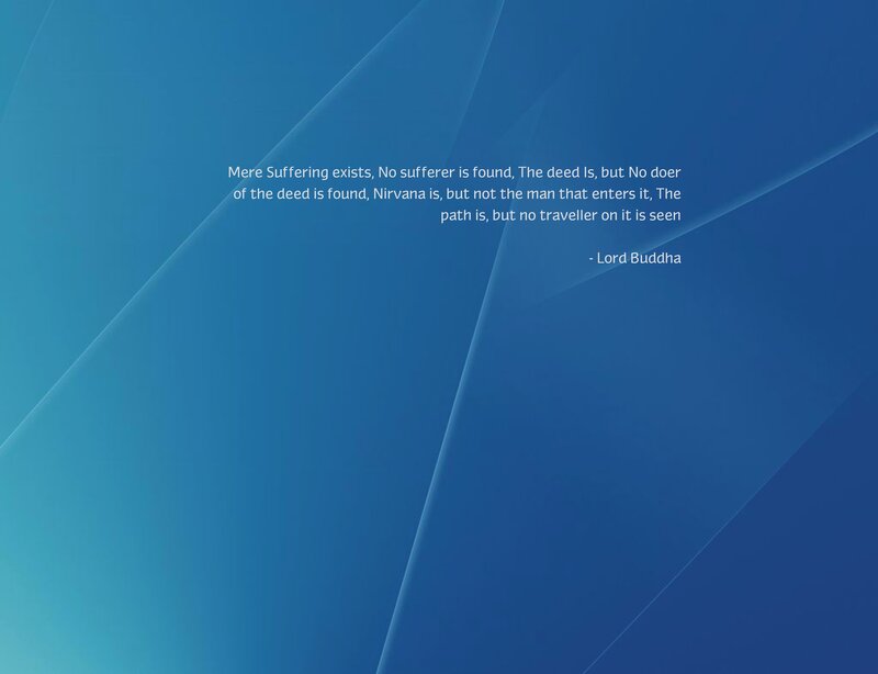 Quote on Blue Background — Calm, Minimalist